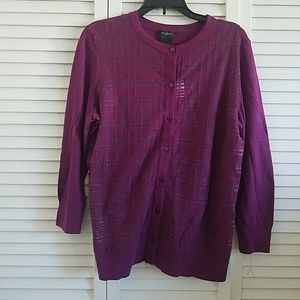 [NWT] Ann Taylor Factory Plum Cardigan